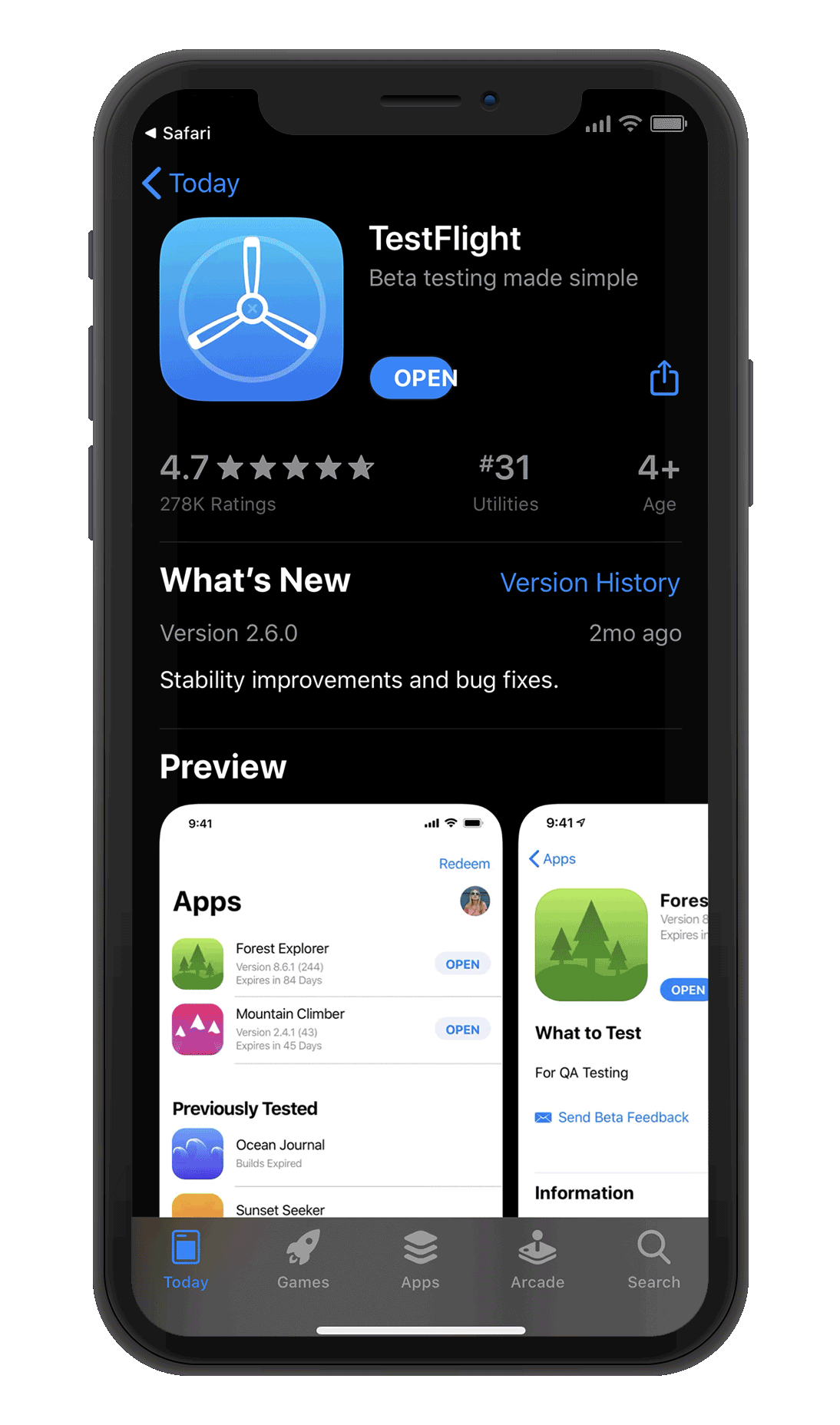 Install “Testflight”